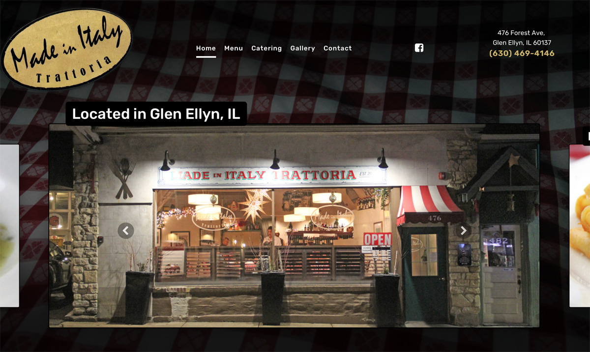 Restaurant Website Design Glen Ellyn