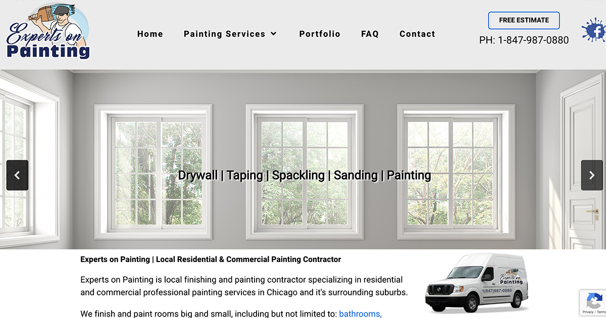 Local Web Design for Painting company and contractor in Gurnee 60048