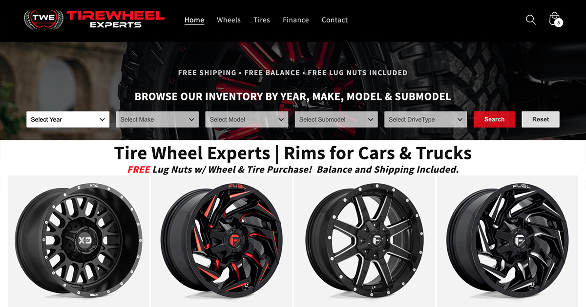 Local eCommerce Website Design for Automotive Products with Fitment Filter for Year Make Model YMM